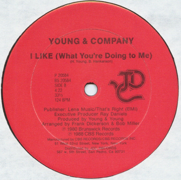 Vaughan Mason & Crew / Young & Company : Bounce, Rock, Skate, Roll / I Like (What You're Doing To Me) (12")