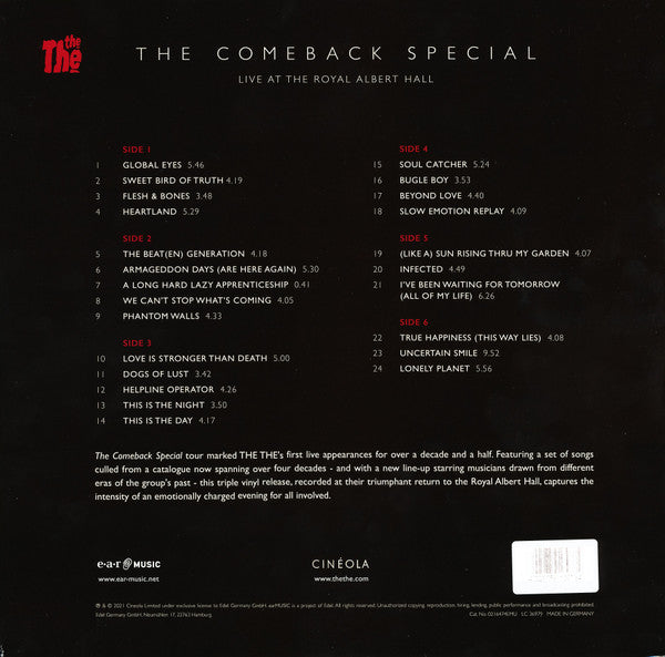 The The : The Comeback Special (Live At The Royal Albert Hall) (3xLP, Album, Ltd, Cle)