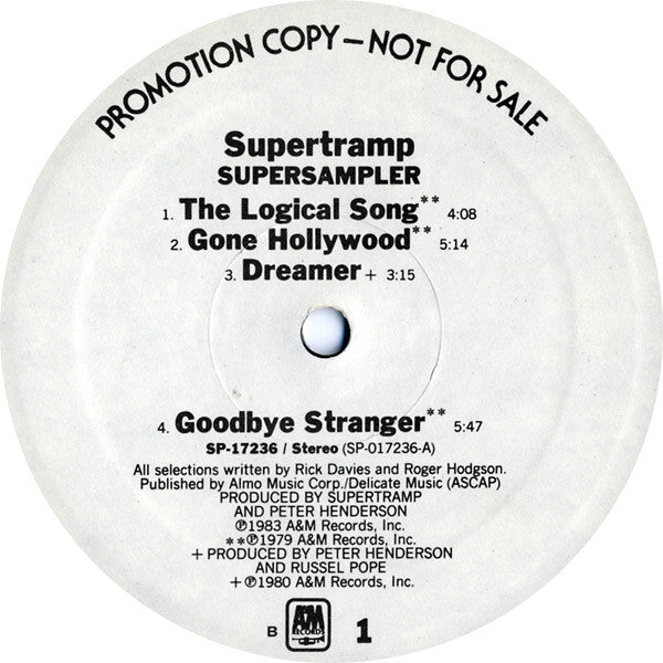 Supertramp : Supersampler (LP, Comp, Promo)