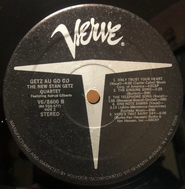 The New Stan Getz Quartet Featuring Astrud Gilberto : Getz Au Go Go (LP, Album, RE, Gat)