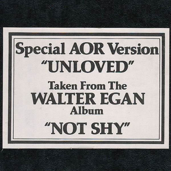 Walter Egan : Unloved (12", Promo)