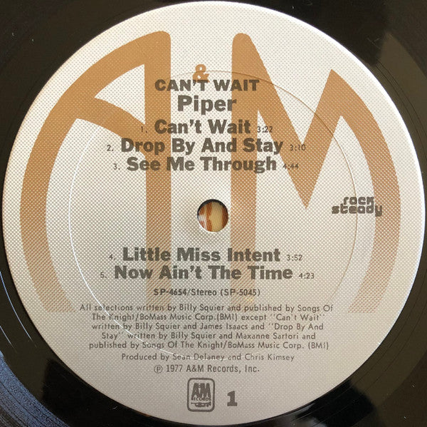 Piper (7) : Can't Wait (LP, Album, Ter)
