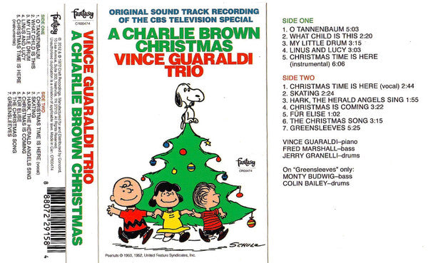 Vince Guaraldi Trio : A Charlie Brown Christmas (The Original Sound Track Recording Of The CBS Television Special) (Cass, Album, RE, Sil)