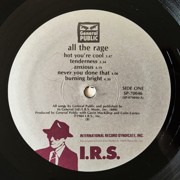 General Public : ...All The Rage (LP, Album, Ele)