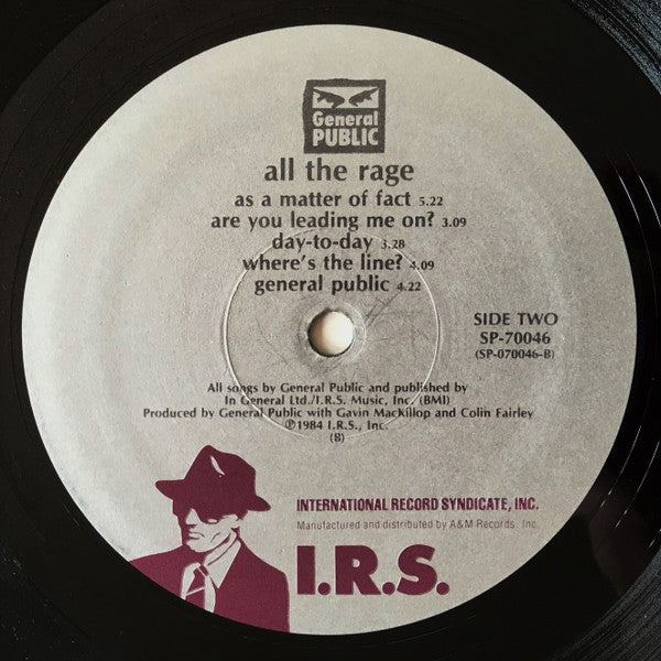 General Public : ...All The Rage (LP, Album, Ele)