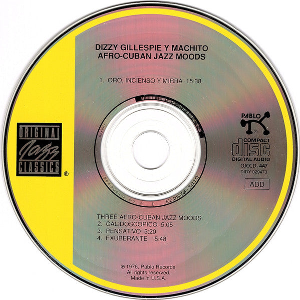 Dizzy Gillespie Y Machito : Afro-Cuban Jazz Moods (CD, Album, Club, RE, RM)
