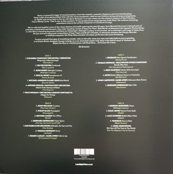 Various : LateNightTales Presents At The Movies (2xLP, Comp, Ltd, Yel)