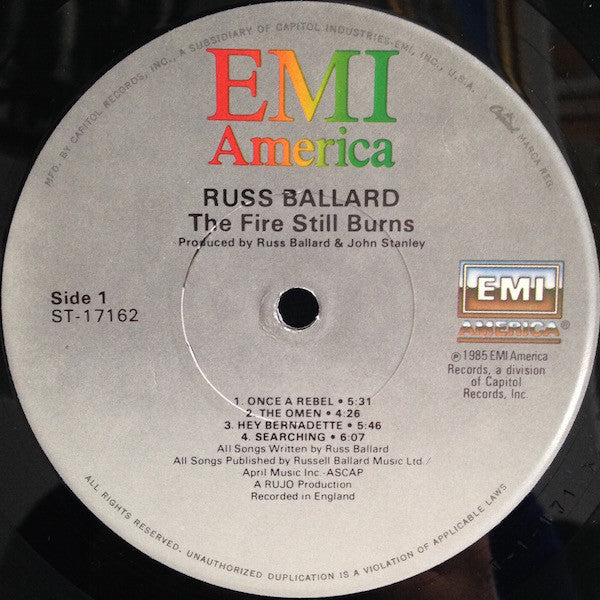 Russ Ballard : The Fire Still Burns (LP, Album)