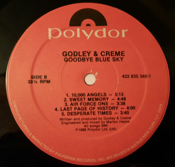 Godley & Creme : Goodbye Blue Sky (LP, Album, 53 )