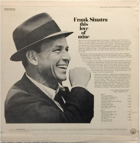 Frank Sinatra : This Love Of Mine (LP, Comp, RE, Win)