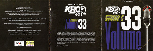 Various : KBCO Studio C Volume 33 (CD)