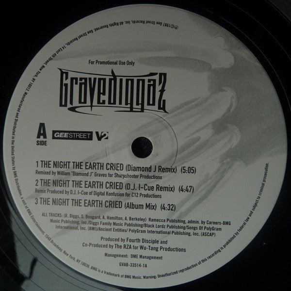 Gravediggaz : The Night The Earth Cried (Remixes) (12", Promo)