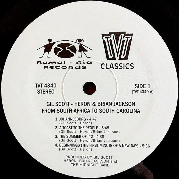 Gil Scott-Heron And Brian Jackson* : From South Africa To South Carolina (LP, Album, RE)