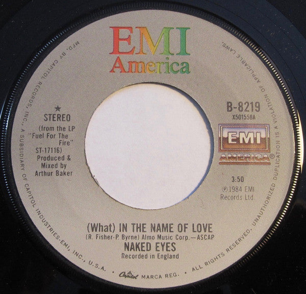 Naked Eyes : (What) In The Name Of Love (7", Single, Jac)