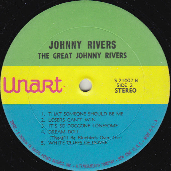 Johnny Rivers : The Great Johnny Rivers (LP, Album, RE)