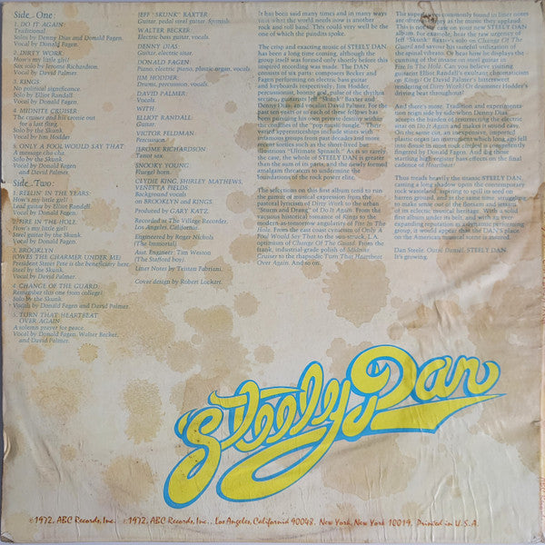 Steely Dan : Can't Buy A Thrill (LP, Album, RE, Ter)