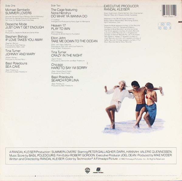 Various : Summer Lovers (Original Sound Track From The Filmways Motion Picture) (LP, Album, Los)