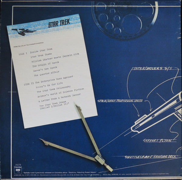 Gene Roddenberry : Inside Star Trek (LP, Album, San)
