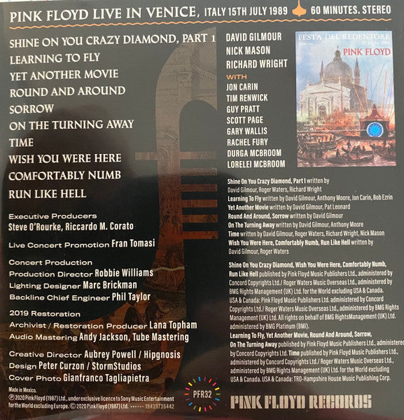 Pink Floyd : Live In Venice (CD, Album, S/Edition)