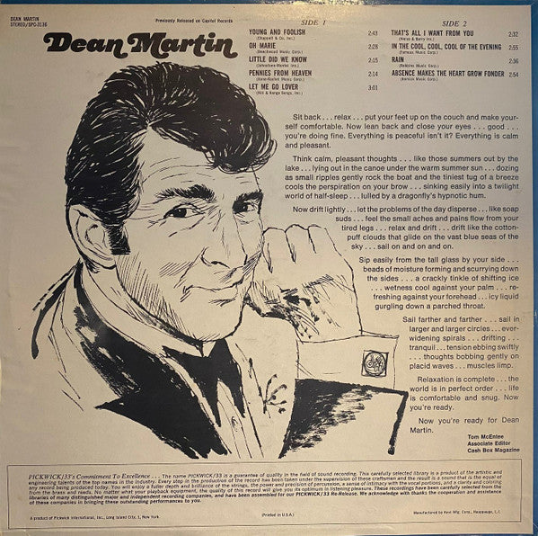 Dean Martin : Young & Foolish (LP, Comp, Ele)