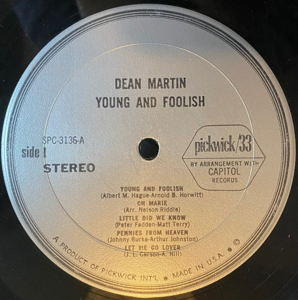Dean Martin : Young & Foolish (LP, Comp, Ele)
