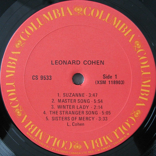 Leonard Cohen : Songs Of Leonard Cohen (LP, Album, RP)