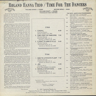 Roland Hanna Trio : Time For The Dancers (LP, Album, RE)