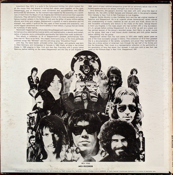 Steppenwolf : 16 Greatest Hits (LP, Comp, RE, Pin)