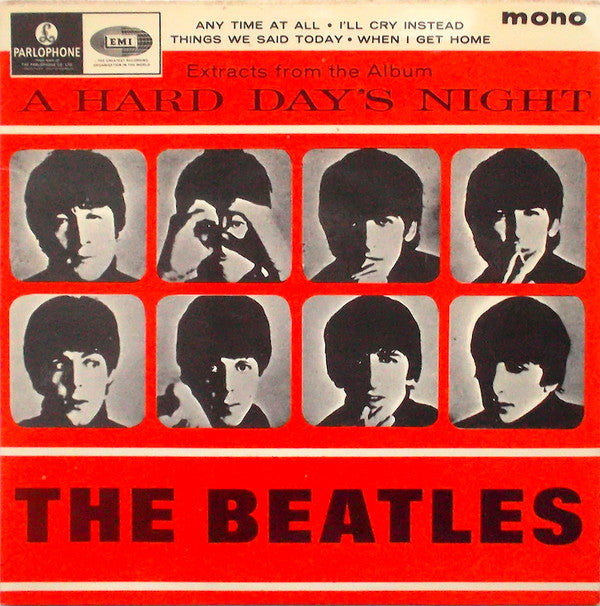 The Beatles : Extracts From The Album A Hard Day's Night (7", EP, Mono, RP)