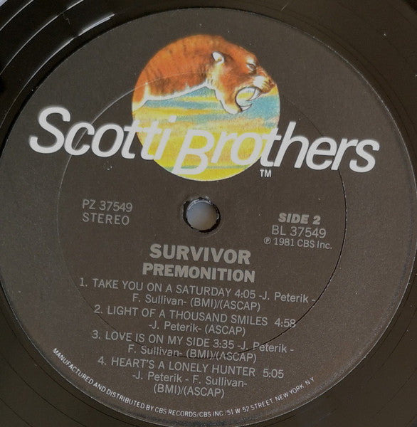 Survivor : Premonition (LP, Album, Pit)