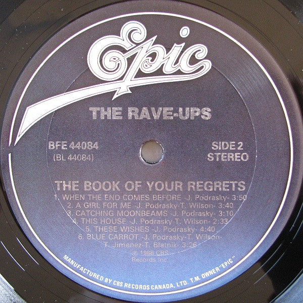The Rave-Ups : The Book Of Your Regrets (LP, Album)