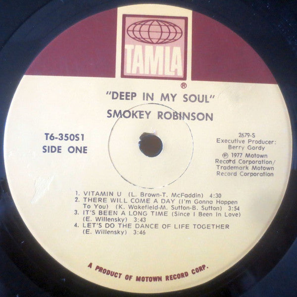 Smokey Robinson : Deep In My Soul (LP, Album)