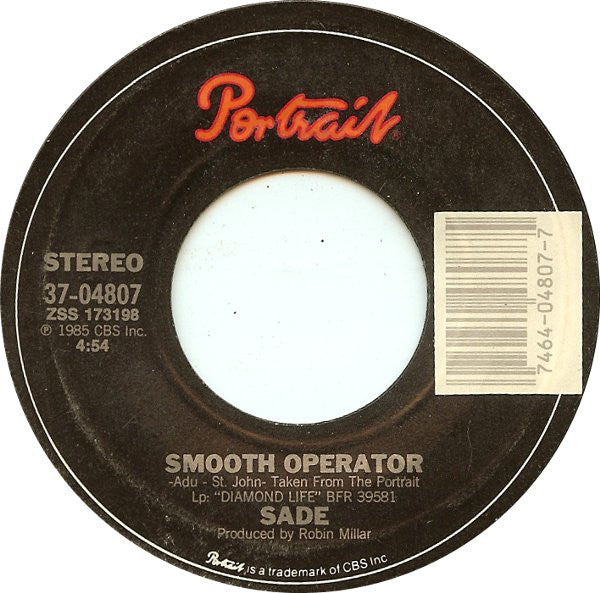 Sade : Smooth Operator (7", Single, Styrene, Pit)