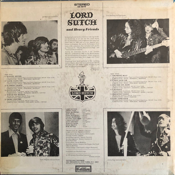 Lord Sutch And Heavy Friends : Lord Sutch And Heavy Friends (LP, Album, Pre)