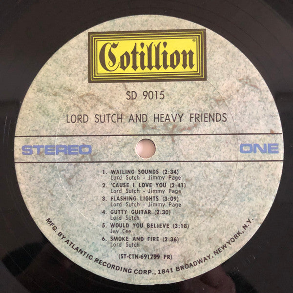 Lord Sutch And Heavy Friends : Lord Sutch And Heavy Friends (LP, Album, Pre)