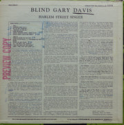 Blind Gary Davis : Harlem Street Singer (LP, Album, Mono)