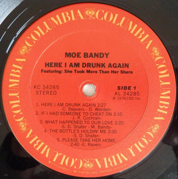 Moe Bandy : Here I Am Drunk Again (LP, Album, Ter)