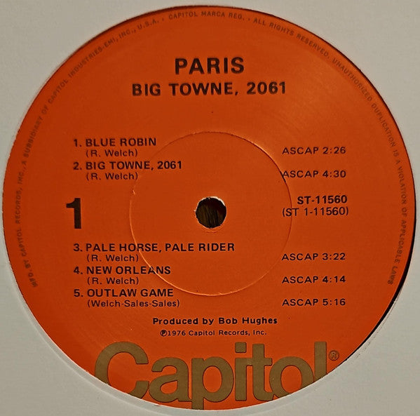 Paris (19) : Big Towne, 2061 (LP, Album, Los)