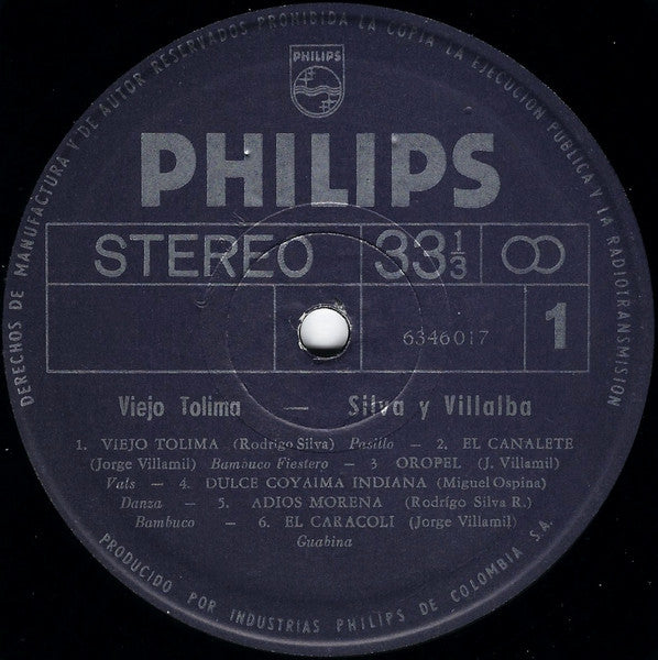 Silva Y Villalba : Viejo Tolima (LP, Album, RE)