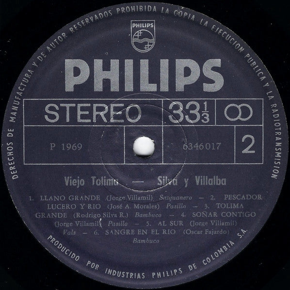 Silva Y Villalba : Viejo Tolima (LP, Album, RE)