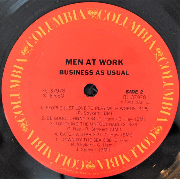 Men At Work : Business As Usual (LP, Album, Car)