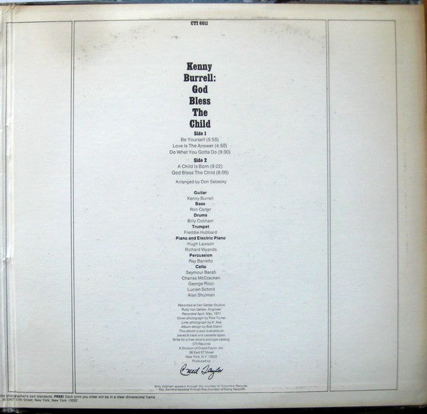Kenny Burrell : God Bless The Child (LP, Album)