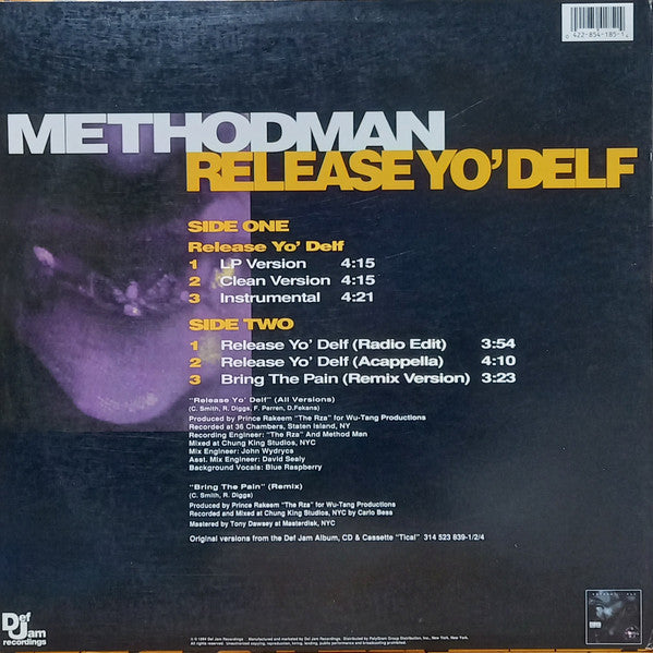 Method Man : Release Yo' Delf (12", Single)