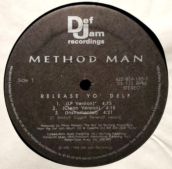 Method Man : Release Yo' Delf (12", Single)