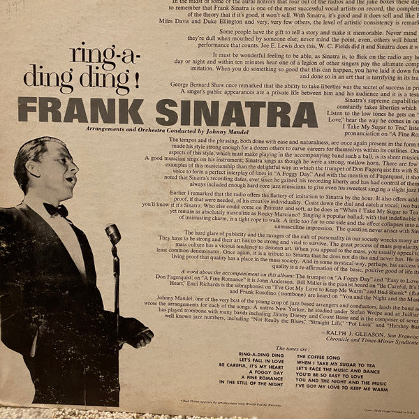 Frank Sinatra : Ring-A-Ding Ding! (LP, Album)