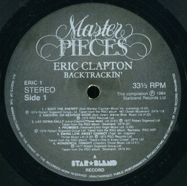 Eric Clapton : Backtrackin' (22 Tracks Spanning The Career Of A Rock Legend) (2xLP, Comp)
