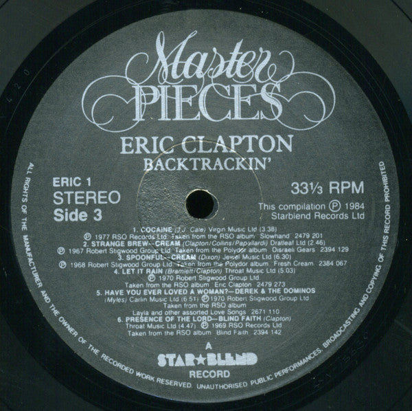 Eric Clapton : Backtrackin' (22 Tracks Spanning The Career Of A Rock Legend) (2xLP, Comp)