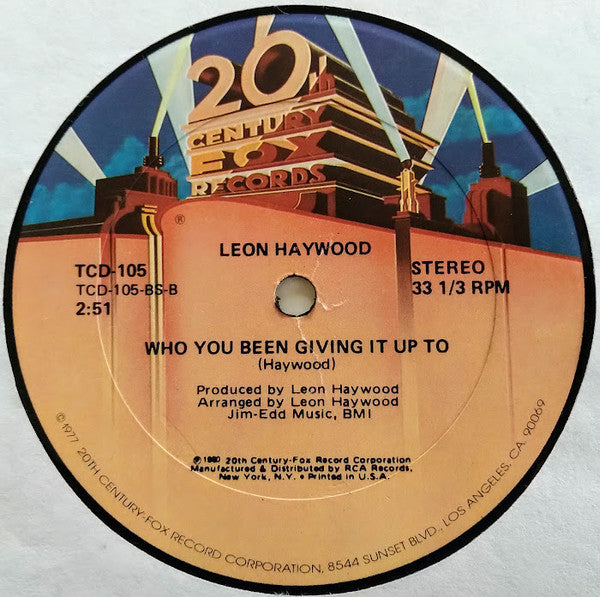Leon Haywood : Don't Push It Don't Force It (12", Gol)