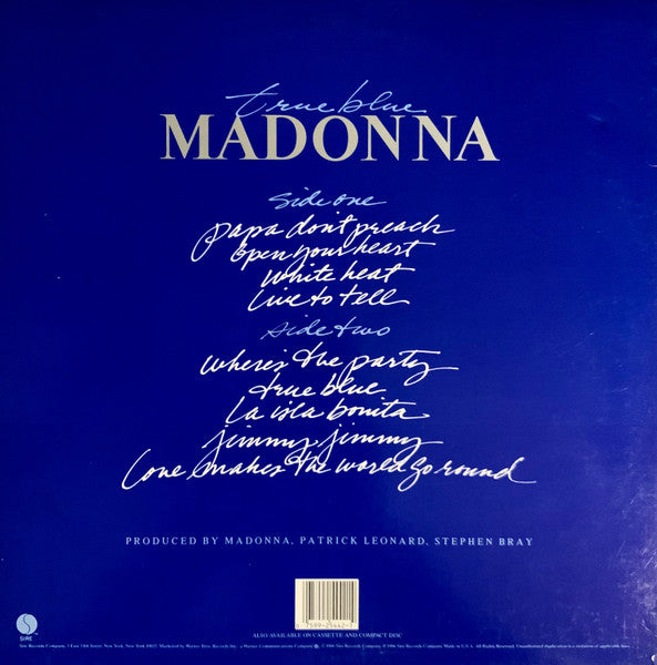 Madonna : True Blue (LP, Album, All)