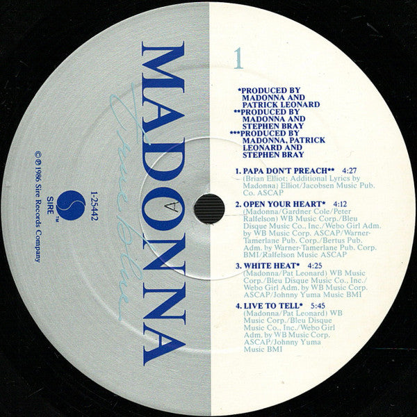 Madonna : True Blue (LP, Album, All)